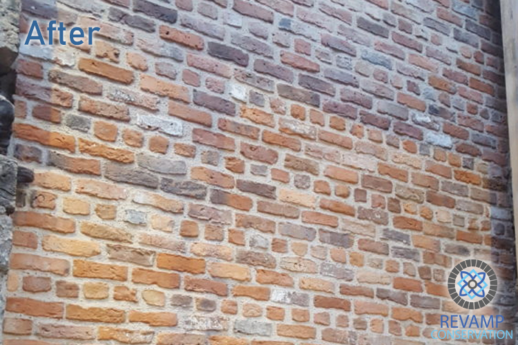 Heritage brickwork and stonework after restoration